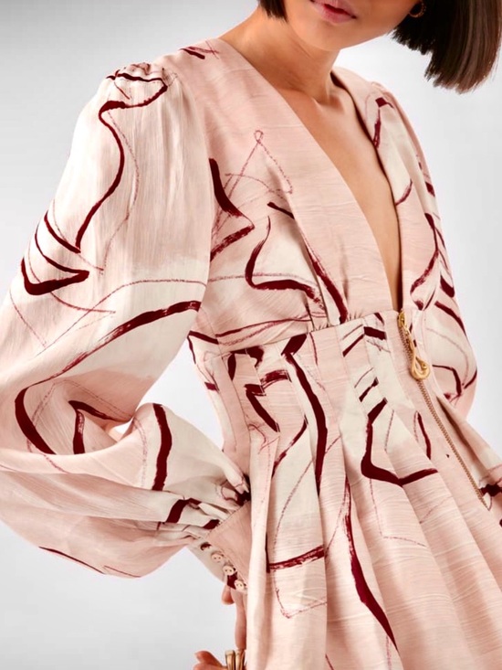 Aje Dresses & Skirts - 🌺🎉HP🎉🌺 NWT Aje Amelia Plunge Mini Dress Whimsical Dove